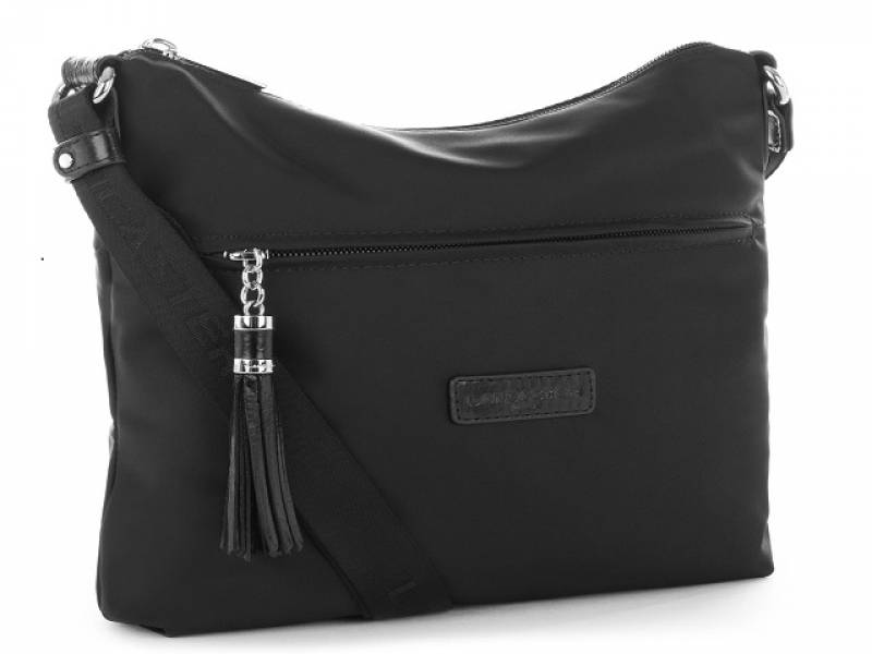 Sac bandoulière ligne basic pompon de lancaster. réf : 514-37