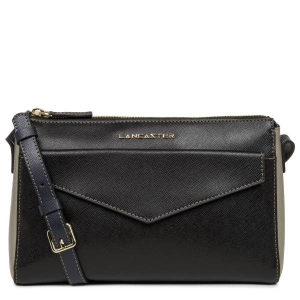 Sac  bandoulière ligne saffiano signature de Lancaster. Réf : 527-18