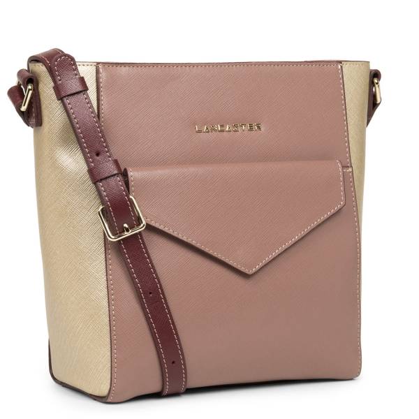 Sac  bandoulière ligne saffiano signature de Lancaster. Réf : 527-19