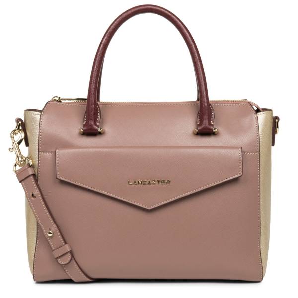 Sac à main bandoulière ligne saffiano signature de Lancaster. Réf : 527-25